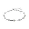 Bracelet - Luxenter - Tartys - Perles Blanches - Plaqué Finition En Rhodium - 16,5cm + 3,5cm D'extension