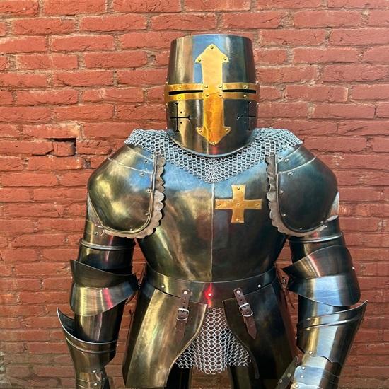 Medieval Knight Templar Armor Costume Gloves 182.88cm Halloween Cosplay Accessories Halloween Role Playing