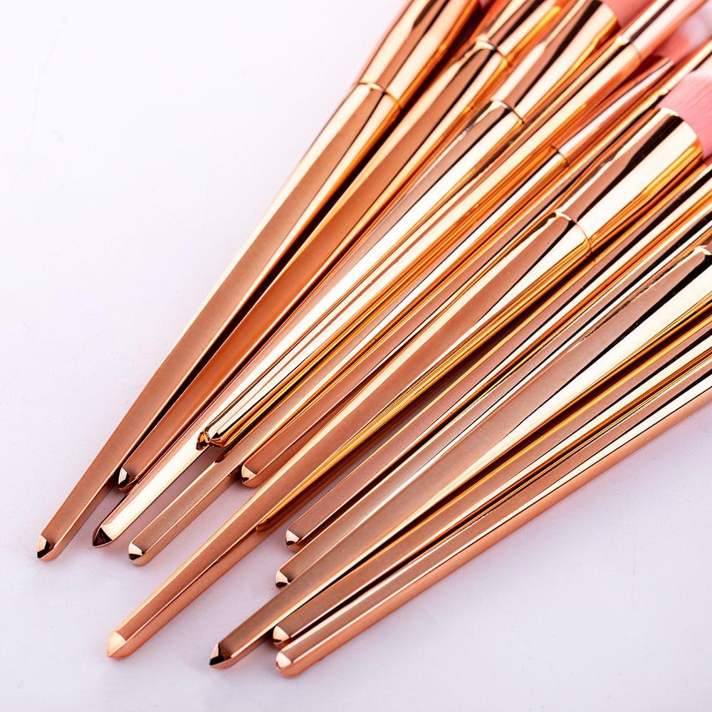 RANCA 12pcs Makeup Brushes Set Powder Foundation Blusher Face Brush Contour Concealer Blush Lip Eyeshadow Eyebrow Cosmetic Tools