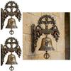 Vintage Jesus Virgin Mary Statue Doorbell Christian Religious Home Decor Bronze Church Gift Inspirational Bible Verse Door Chime