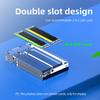 AJCX02M2 M.2 SSD Transparent Magnetic Storage Case 2-Slot SATA Organizer Acrylic Protection Box