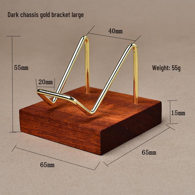 "Heart-Shaped Crystal Mineral Specimen On Iron Stand with Wooden Jewelry Display"