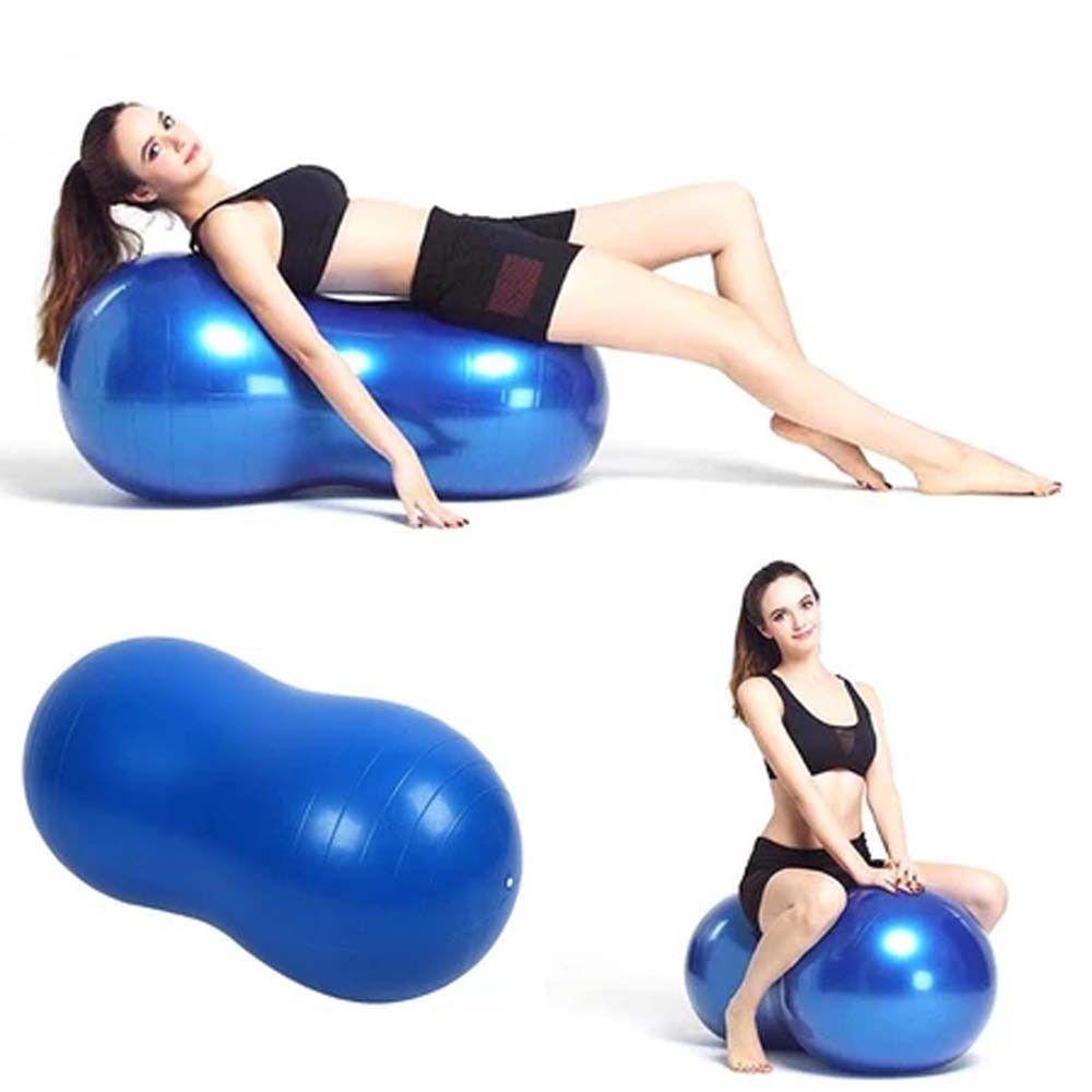 Anti-Burst Pilates Yoga Ball 45*90CM Yoga Fitness Ball Peanut Ball Strength Training
