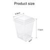 Набор из 50 пластиковых десертных стаканчиков с крышками, стаканчики для йогурта с крышками для вечеринки, стаканчики для десертных шотов для пудинга, фруктов и мороженого
