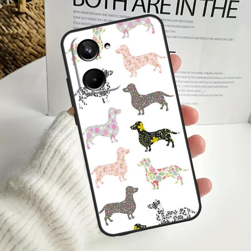 Sausage Dog Dachshund Quotes For Realme C75 C55 C71 C53 C67 C61 C33 C63 C51 C65 15 GT7 Pro 10 11 12 13 14 Pro Plus Case