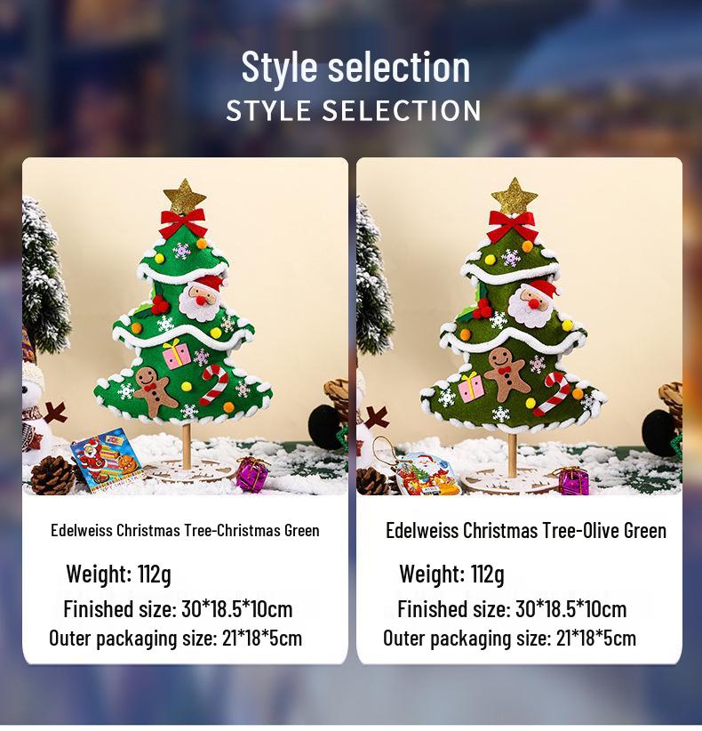 Handmade DIY Christmas Tree Decoration Kit for Kids - Tabletop Ornament Craft Set