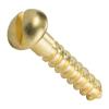New Slotted Drive Self Drilling Tapping Minus Solid Brass Round Head Wood Screws