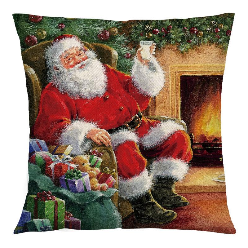 Наволочка Санта-Клауса в горячем стиле, специально разработанная для гостиной, спальни, диванной подушки и подушки
