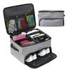 2 Layers Golf Trunk Organizer With 2 Seperate Storage For Shoes, Golf Organizer With Divider & Zipper Ventilated Compartment Golf Storage Bag For
