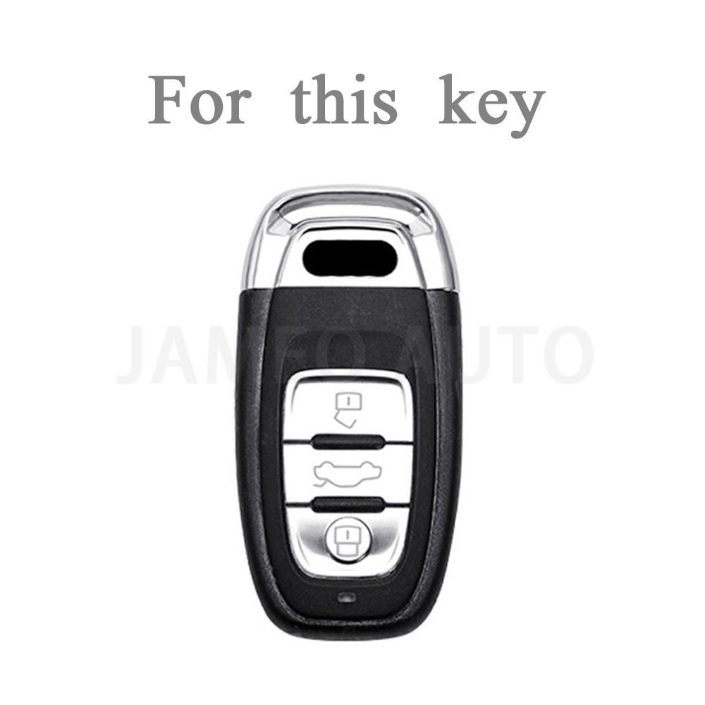 Чехол для ключей от машины из ТПУ с 3 кнопками для A4 A5 A6 A7 A8 Q8 Q5 S6 S7 S5 S4 RS6 RS7, защитная крышка с умным входом без ключа