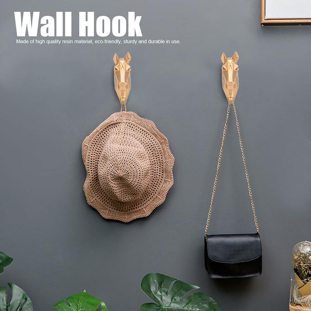 Смола Отличительный Стиль Форма Животного Настенный Крючок для Полотенца в Ванную Комнату Вешалка для Пальто Шляп КлючейЛошадь
