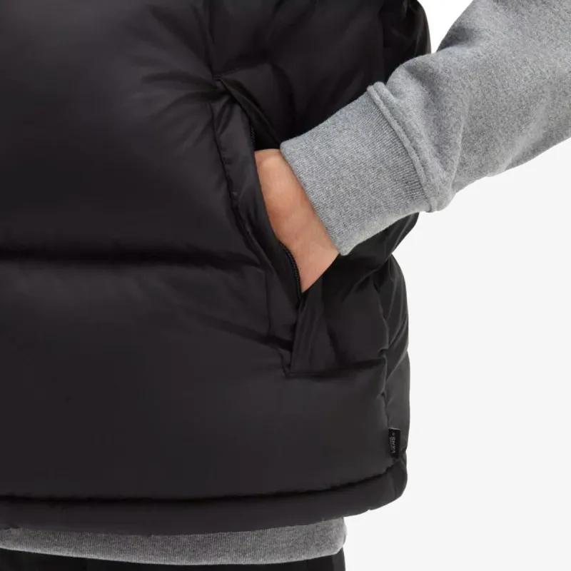 Vans Однотонный повседневный спортивный жилет с воротником-стойкой, жилет унисекс, черный VN0A7S8LBLK