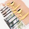 24Pcs Creative Gold Tableware Dinnerware Set Knife Fork Coffee Spoon Cutlery Set Stainless Steel Flatware Western Silverware