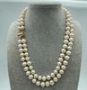 НОВОЕ ОПТОВОЕ ОЖЕРЕЛЬЕ ИЗ 2 РЯДОВ БЕЛОГО ЖЕМЧУГА 9-10 мм 18 ДЮЙМОВ
