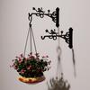 Настенная вешалка для растений, настенный крючок с металлическим покрытием, устойчивый к ржавчине, внутренний и наружный кронштейн для подвешивания растений, фонарь с колокольчиком, кормушка для птиц