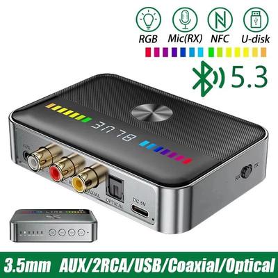 NFC Bluetooth 5.3 Аудиоприемник-передатчик ЦАП Цифро-аналоговый преобразователь Низкая задержка Музыкальный беспроводной адаптер для ТВ ПК Автомобиля
