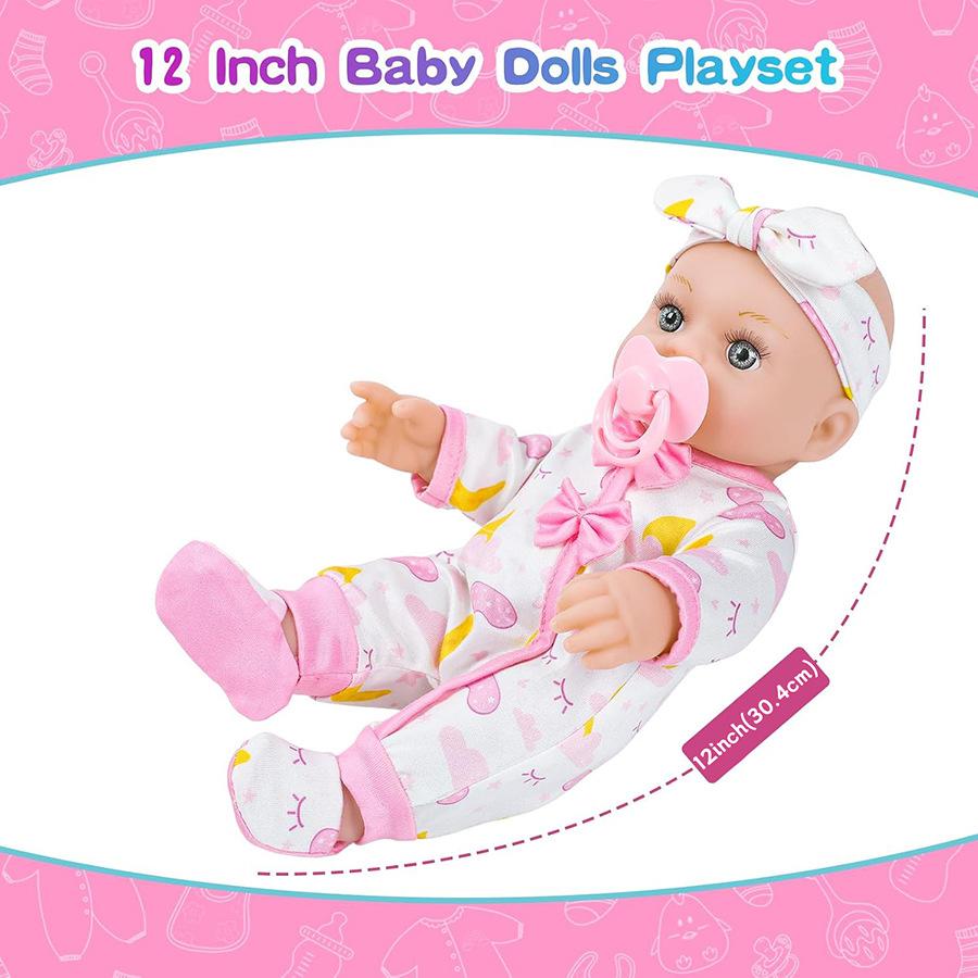 Butterfly Bei New 30CM Rebirth Doll Одежда Аксессуары Костюм 12 дюймов Детская Успокаивающая Кукла Мягкая Резиновая Детская Игрушка