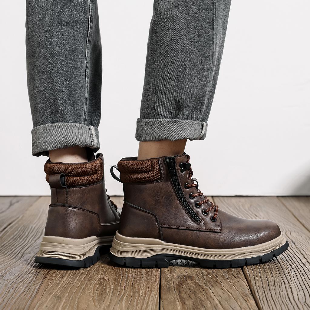 Work Safety Boots Men Steel Toe Safety Work Shoes Waterproof Indestructible Shoes Anti-smash Fashion Sneakers Work Footwear