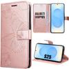 Защитный чехол - BOOLING - для Samsung Galaxy S25 - Синтетическая кожа - Узор Бабочка - Розовый