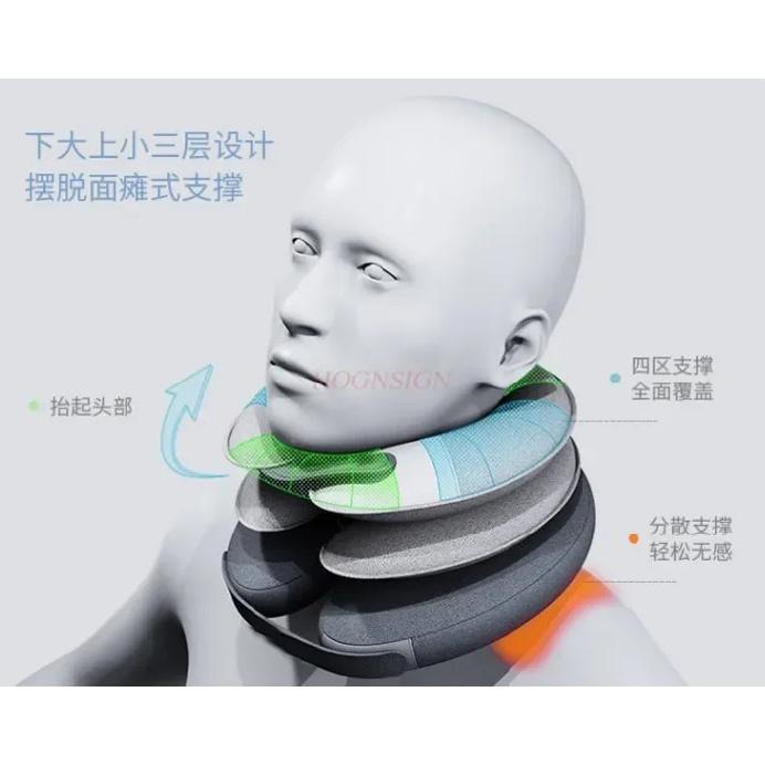 Inflatable cervical traction device, medical neck protection, pillow neck support, neck forward tilt correction device