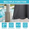1 Panel Outdoor Curtains, Waterproof UV Protection Blackout Curtain with Eyelets, 3D Textured Indoor Outdoor Drapes for Garden, Pergola, Gazebo
