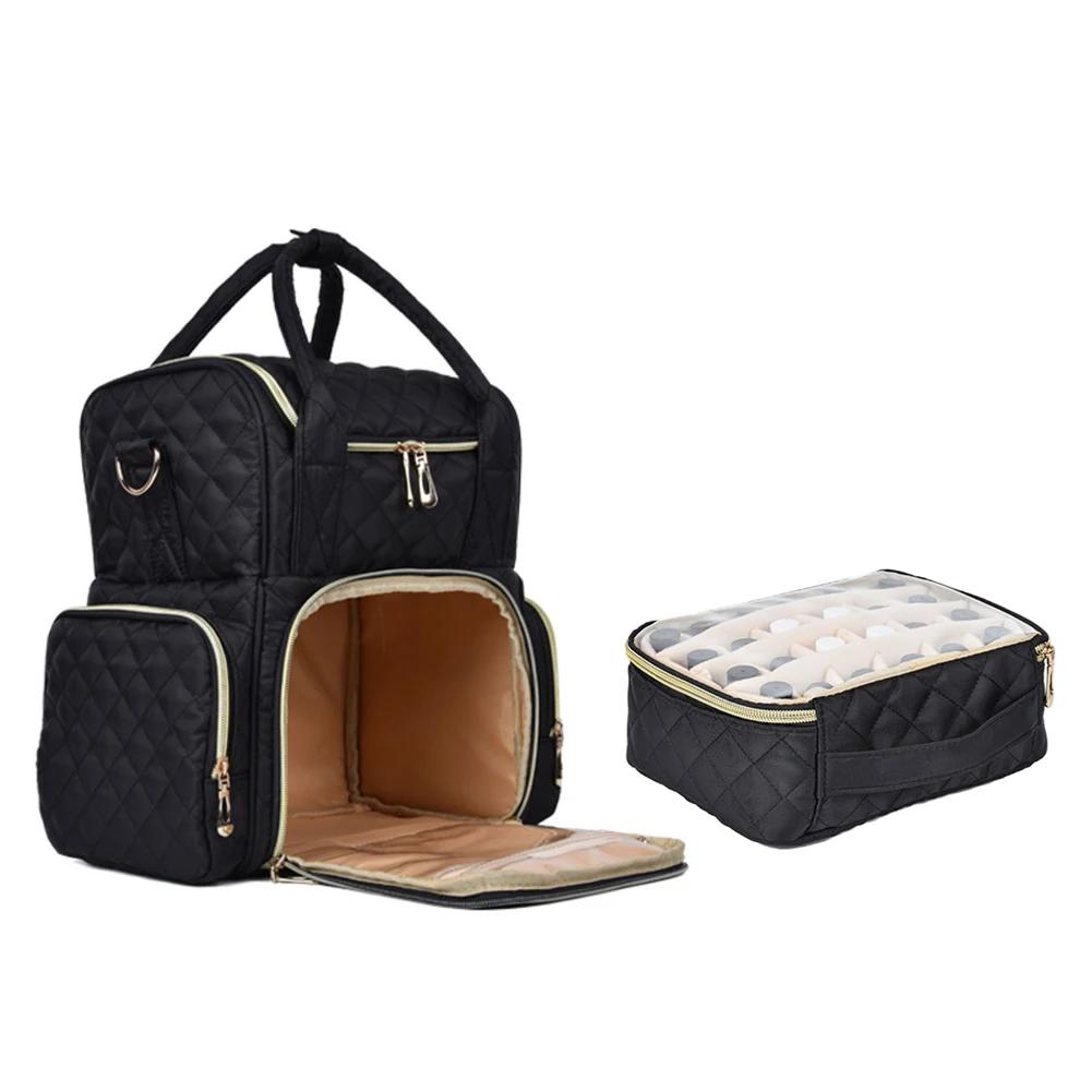 Сумка-органайзер для лака для ногтей, переносная сумка для хранения лака для ногтей, съемный чехол-органайзер для лака для ногтей большой емкости, косметичка