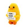 New Positive Crochet Duck Doll Cute Emotional Support Duck Desktop Ornament Emotional Inspirational Support Gift for Women Men