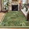 Green Living Room Carpets Nordic Style Jungle Animal Plant Print Bedroom Rug Vintage Machine Washable Non-Slip Coffee Table Mats