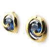 [N0210] - Golden Blue 'Sissi' Designer Earrings