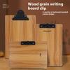 Clipboard Wood Grain A4 File Board Clip Thickened Hard Fiber Student Writing Pad Pen-insertable Writing Splint Meeting Copying