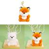 Cute Animal Fox Plush Doll Keychain With Polyester Filling Kids Backpack Pendant