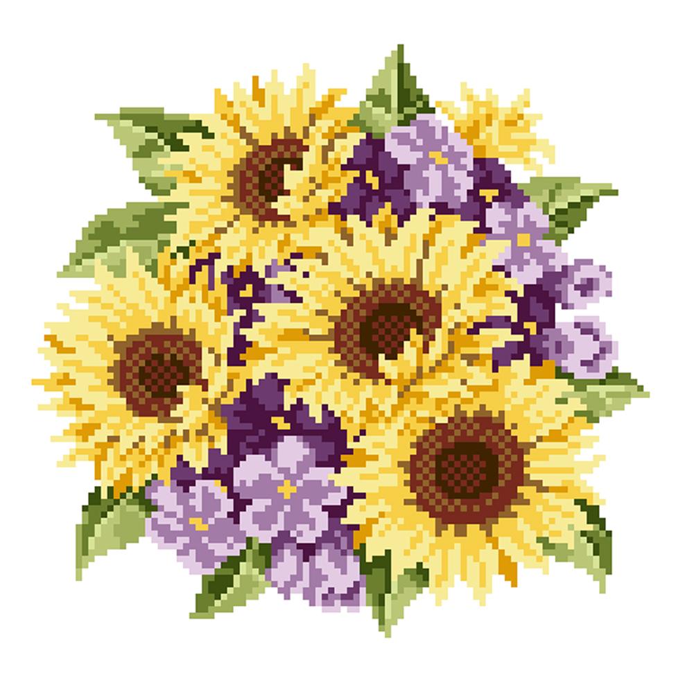 Частичная вышивка бисером печатный 9CT цветок вышивка крестом набор для домашнего искусства #