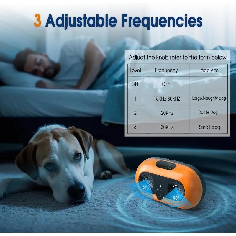Устройство контроля лая собак Звуковой отпугиватель Перезаряжаемый 3 режима работы IP45 Всепогодный Инструмент для прекращения лая для двора дома
