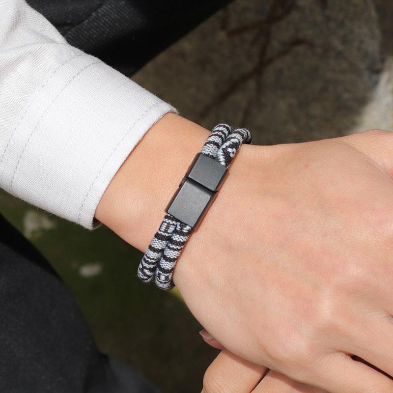 Богемский двухслойный веревочный браслет для мужчин и женщин, ручной работы, плетеный, этнический тканевый, с магнитной застежкой, браслеты, стильный парный, для отдыха, ювелирные изделия