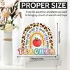 2D Flat Teacher Appreciation Acrylic Block Plaque, Rainbow Design, Suitable for wall decoration, porch, room, villa, accents Home, Hallway, or Workpla