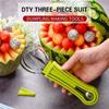 4 In 1 Stainless Steel Fruit Tool Set Fruit Carving Knife Watermelon Ball Digging Spoon Practical Kitchen Carving Separator Tool
