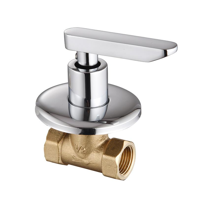 Copper Bathtub Faucet Valve 1/2'' Bathroom Shower Valve Cold Water Tap Valve Single Handle Concealed Angle Valve Accessory