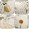 Modern Farmhouse Sofa Decor Floral Embroidered Cushion Cover, Decorative Throw Pillow Soft Bedroom Case Cover for Living Room Couch Spring