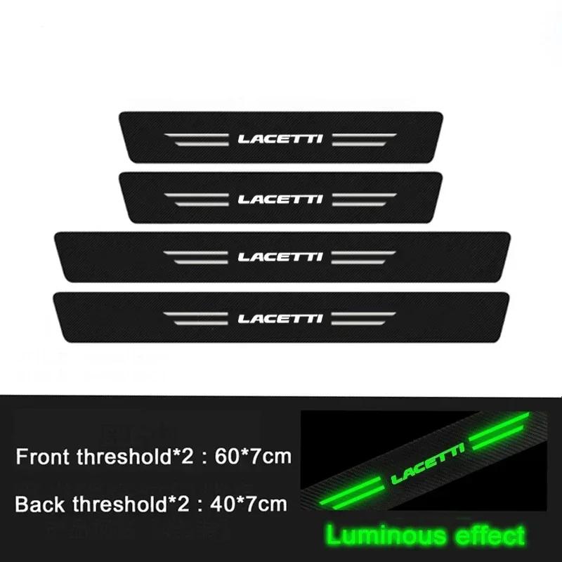 Luminous Car Door Sill Scuff Plate Waterproof Stickers For Chevrolet LACETTI Rear Trunk Bumper Anti-Scratch Protective Decals