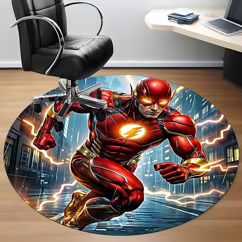 1pc Flash superhero Chair Carpet for Office Non-Slip, Indoor Non-Slip Washable Carpet, Non-Shedding Mat For Office yy251030085