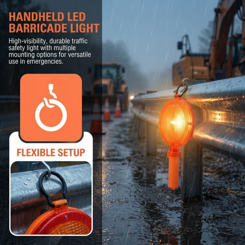 Strobe Handheld LED Barricade Light Waterproof Traffic Cone Light Safety Signaling