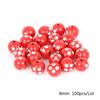 100 штук 8 мм блестящие акриловые бусины для изготовления ювелирных изделий DIY отдел браслетов ручной работы