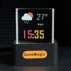 GeekMagic Мини Прозрачные WiFi Часы с погодой Многофункциональные Настольные Часы Креативный Подарок Украшение Рабочего Стола Украшение Дома