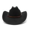 Autumn Western Hat Woolen Gentleman Hat Men's Cowboy Hat