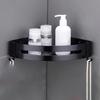 Punch Free Shower Storage Rack Aluminum Alloy Bathroom Corner Storage Shelves for Home Triangular
