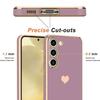 Protective Case - BOOLING - for Samsung Galaxy A26 5G - Soft TPU - Heart Pattern - Golden Purple