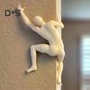 Climber Wall Decoration PVC Modern Adhesive Climbing Man Figurine Statue Sculpture Home Office Wall Art Ornament Climbing Enthusiasts Festival Gift