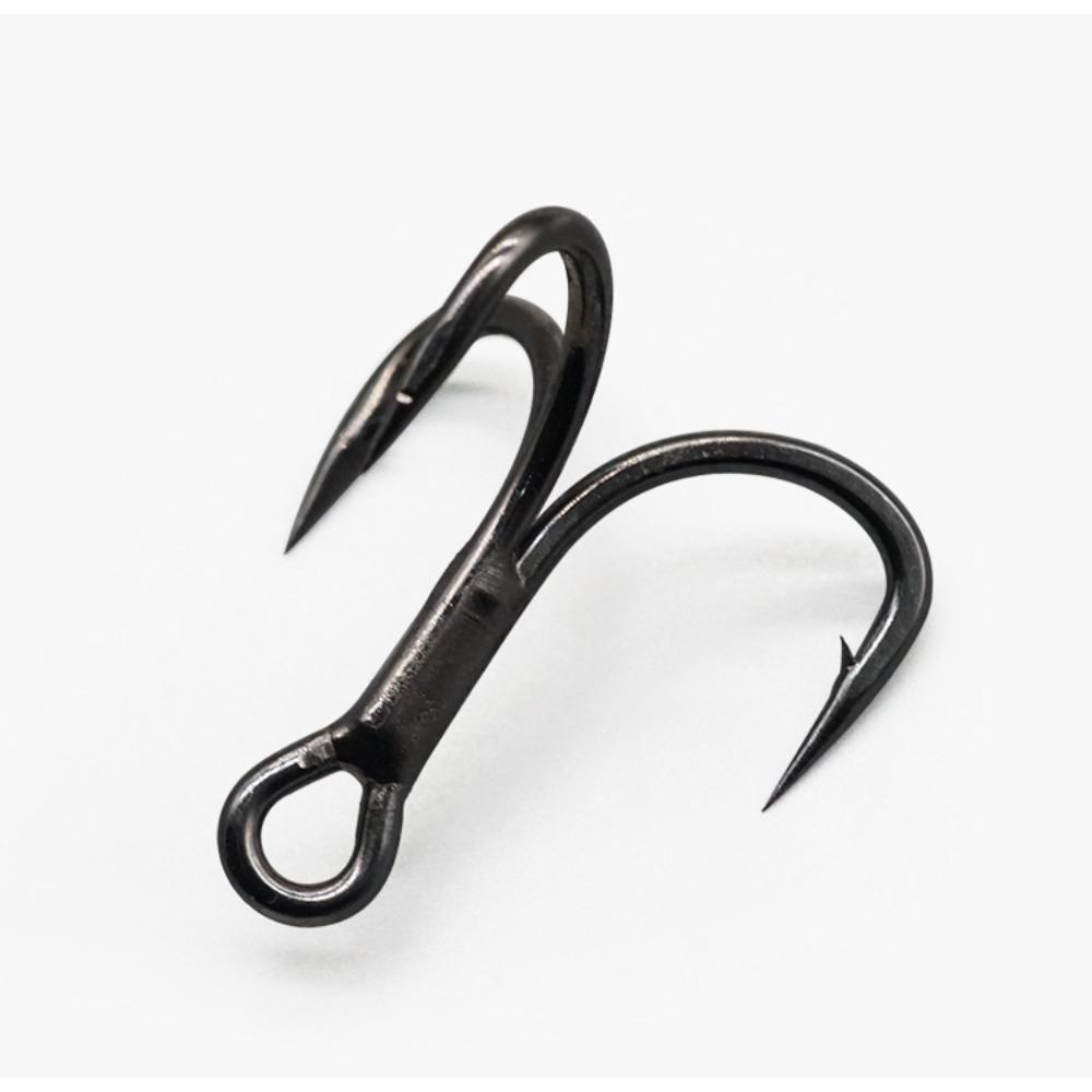 10 шт. Тройные джиговые рыболовные крючки Черные крючки с бородкой новый Крючок из высокоуглеродистой стали Для рыбалки на открытом воздухе