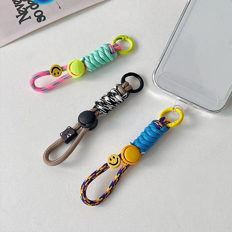 Fashion Keyring Creative Braided Lanyard Keychain For Phone Case Women Anti Lost Knot Rope Strap Car Key Chains Diy Accessories