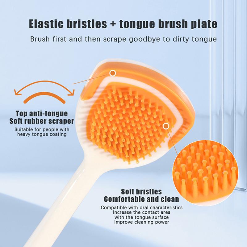 1/5 Pcs Tongue Scraper Oral Cleaner Brush Soft Silicone Cleaning Tongue Toothbrush Mouth Fresh Breath Scraping Hygiene Care Tools